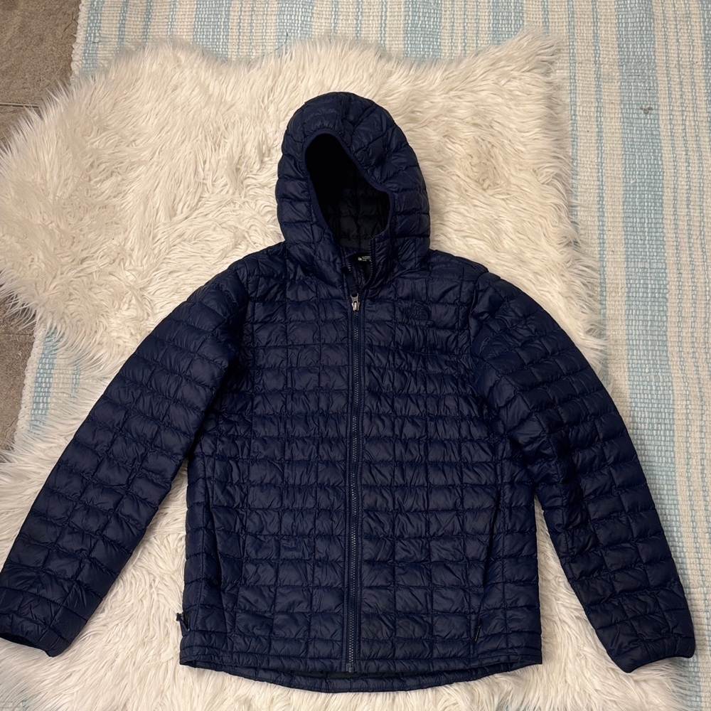 Boys The North Face Dark Blue Quilted Jacket